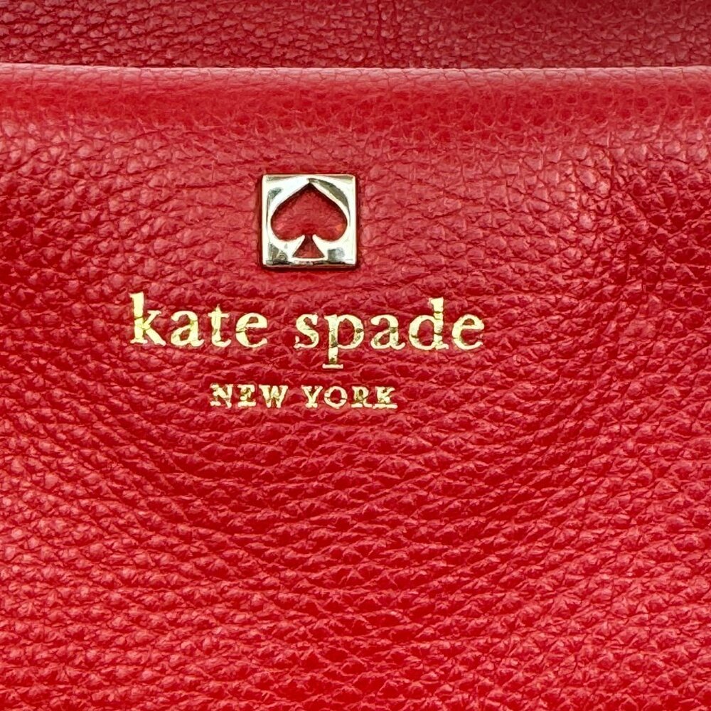Kate Spade Red Pebbled Leather Satchel Handbag - Picture 8 of 15